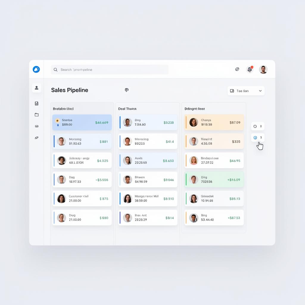 Sales pipeline kanban preview